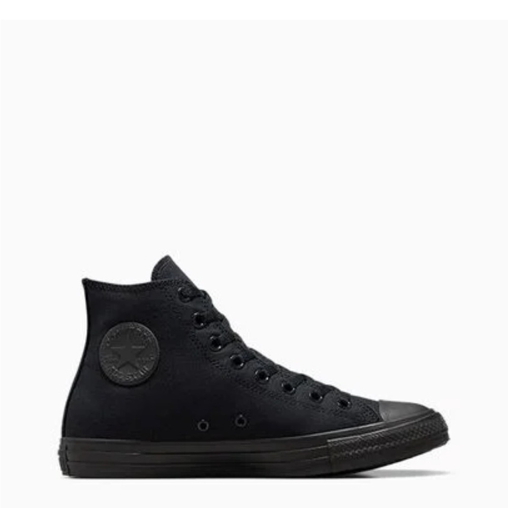 Black high top converse shoes